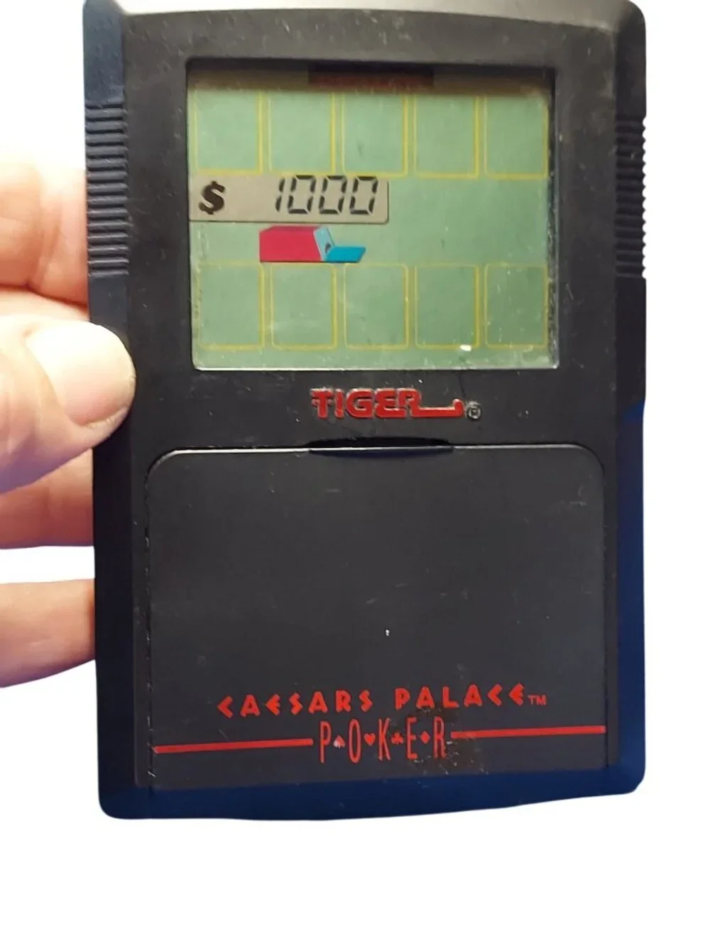 Caesars Palace Poker 1993 Tiger Handheld Electronic Game Vintage 1416